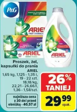 Carrefour Proszek, żel, kapsułki do prania ARIEL oferta