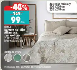Biedronka Naruza na łóżko Restilo Alhambra z mikrofibry oferta