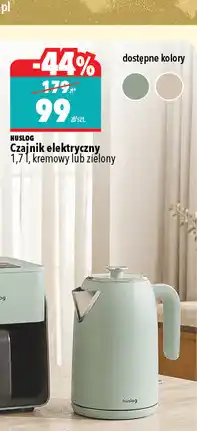 Biedronka Huslog Czajnik elektryczny 1,7 l, kremowy lub zielony oferta