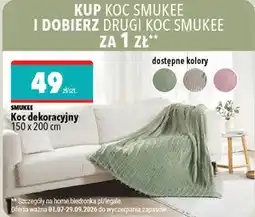 Biedronka Koc dekoracyjny Smukee oferta