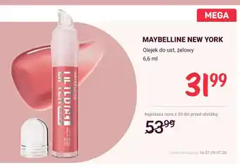 Rossmann Olejek do ust żelowy Maybelline New York oferta