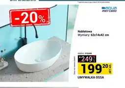 Merkury Market Umywalka nablatowa Aqua Mercado Ossa oferta