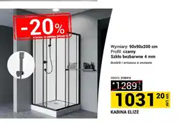 Merkury Market Kabina prysznicowa Elize czarna oferta