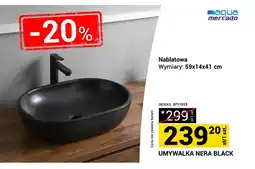 Merkury Market Umywalka nablatowa Aqua Mercado Nera Black oferta