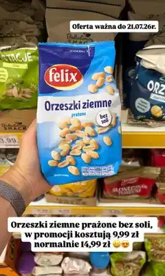 Dino Orzeszki ziemne prażone bez soli Felix oferta