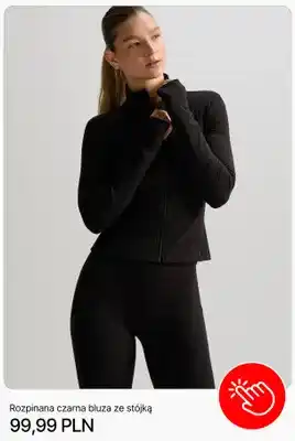 Cropp Rozpinana czarna bluza ze stójką Cropp oferta