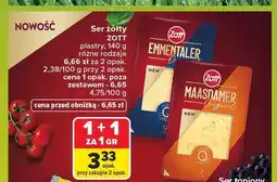 Carrefour Ser żółty Zott Maasdamer plastry oferta
