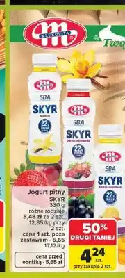 Carrefour Jogurt pitny Skyr SBA Mlekovita owoce ogrodowe oferta