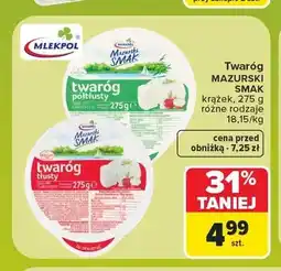 Carrefour Twaróg półtłusty Mlekpol Mazurski Smak oferta