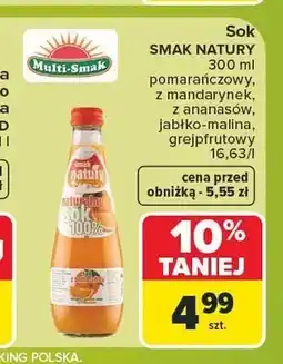 Carrefour Sok pomarańczowy Smak Natury oferta
