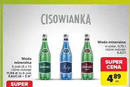 Carrefour Woda mineralna Cisowianka Perlage w szkle oferta