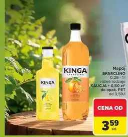 Carrefour Napój Kinga Sparclino Lemon oferta