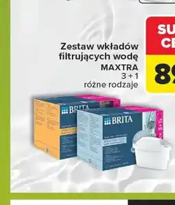 Carrefour Zestaw wkładów filtrujących wodę Brita Maxtra Pro 3-pak + 1 gratis oferta