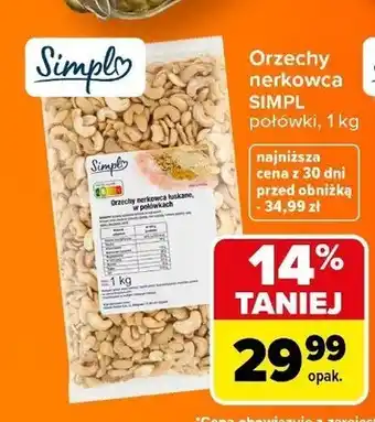 Orzechy nerkowca Simpl połówki