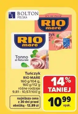 Carrefour Tuńczyk w oliwie z oliwek Rio Mare oferta