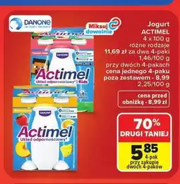 Carrefour Jogurt Danone Actimel 4-pak oferta