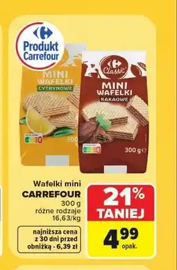 Carrefour Wafelki mini Carrefour cytrynowe oferta