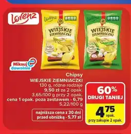 Carrefour Chipsy Wiejskie Ziemniaczki o smaku masła z solą oferta