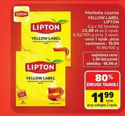 Carrefour Herbata czarna Lipton Yellow Label oferta