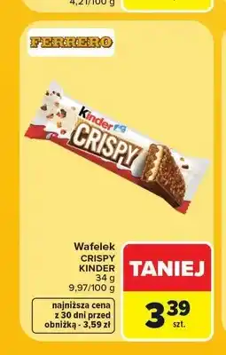 Carrefour Wafelek Crispy Kinder Cards oferta