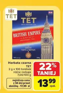 Carrefour Herbata czarna TET British Empire oferta