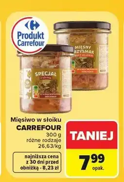 Carrefour Mięsiwo w słoiku Specjał ze szynką Carrefour oferta