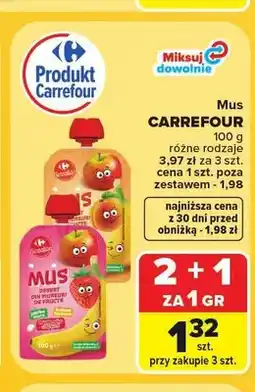 Carrefour Mus owocowy Carrefour truskawkowy oferta