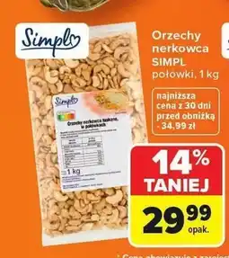 Carrefour Orzechy nerkowca Simpl połówki oferta