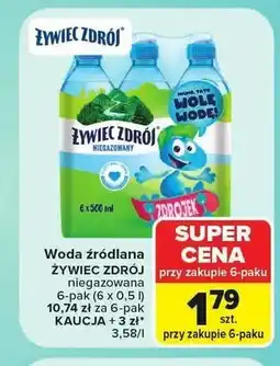 Carrefour Woda źródlana Żywiec Zdrój Zdrojek niegazowana 6-pak oferta