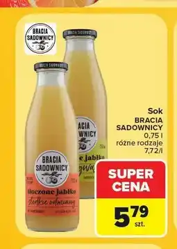 Carrefour Sok Bracia Sadownicy tłoczone jabłko słodkie odmiany oferta