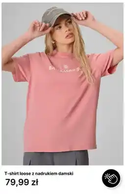 4F T-shirt loose z nadrukiem damski 4F oferta