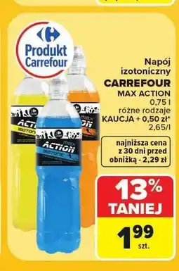 Carrefour Napój izotoniczny Carrefour Max Action wieloowocowy oferta