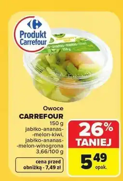 Carrefour Owoce jabłko-ananas-melon-kiwi Carrefour oferta