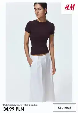 H&M Podkreślający figurę T-shirt z modalu H&M oferta