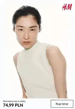 H&M Top dżersejowy ze stójką H&M oferta