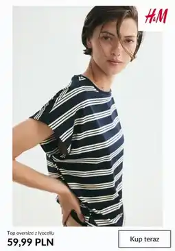H&M Top oversize z lyocellu H&M oferta