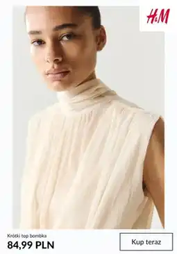 H&M Krótki top bombka H&M oferta