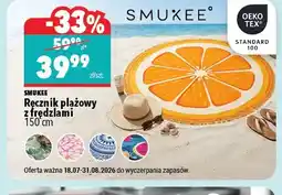 Biedronka Ręcznik plażowy z frędzlami Smukee oferta
