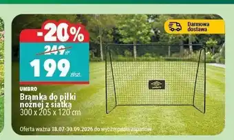 Bramka do piłki nożnej z siatką Umbro