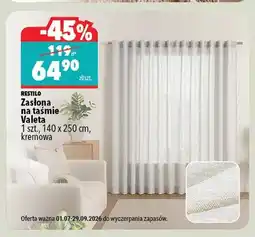 Biedronka Zasłona na taśmie Restilo Valeta 140x250 cm oferta