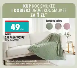Biedronka Koc dekoracyjny Smukee 150x200 cm oferta