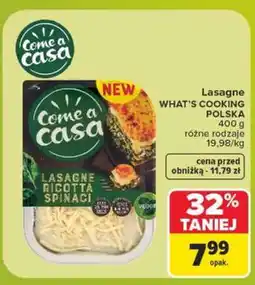 Carrefour Lasagne WHAT'S COOKING POLSKA oferta