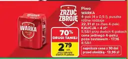 Carrefour Piwo Warka oferta