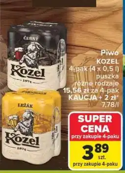 Carrefour Piwo KOZEL 4-pak (4 x 0,5 l) oferta