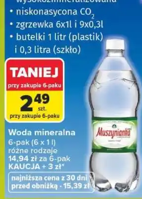 Carrefour Woda mineralna MUSZYNIANKA oferta