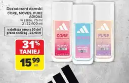 Carrefour Dezodorant damski CORE, MOVES, PURE oferta