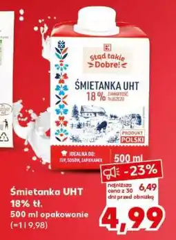 Kaufland Śmietanka UHT 18% tł oferta