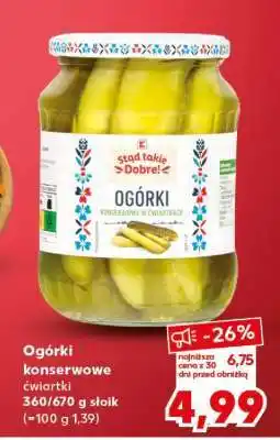 Kaufland Ogórki konserwowe ćwiartki oferta