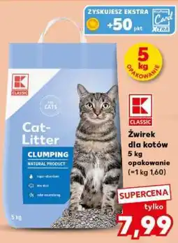 Kaufland Żwirek dla kotów 5 kg opakowanie oferta