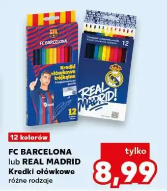 Kaufland FC BARCELONA lub REAL MADRID Kredki ołówkowe oferta